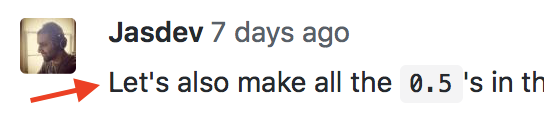 An example of a GitHub code review comment that uses “let’s”